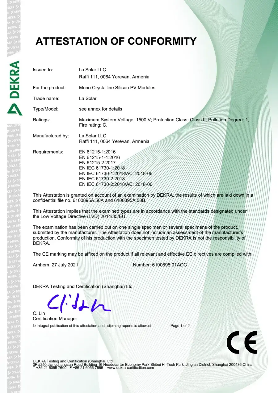 CE certificate