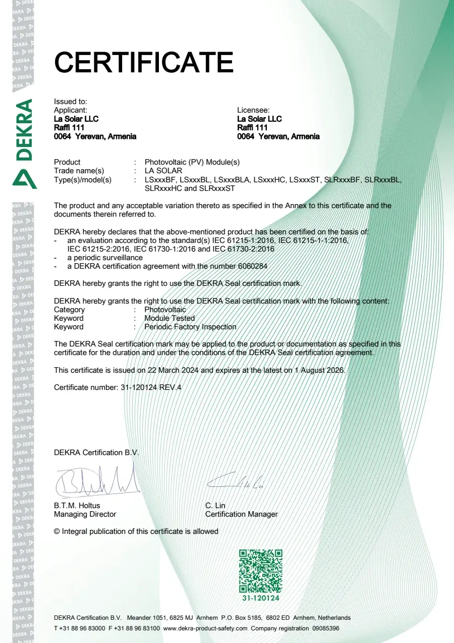 IEC certificate